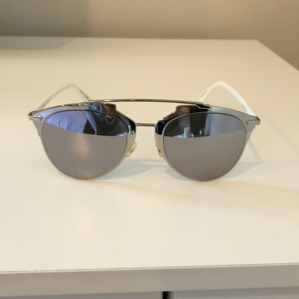 Dior Reflected White Silver Sunglasses